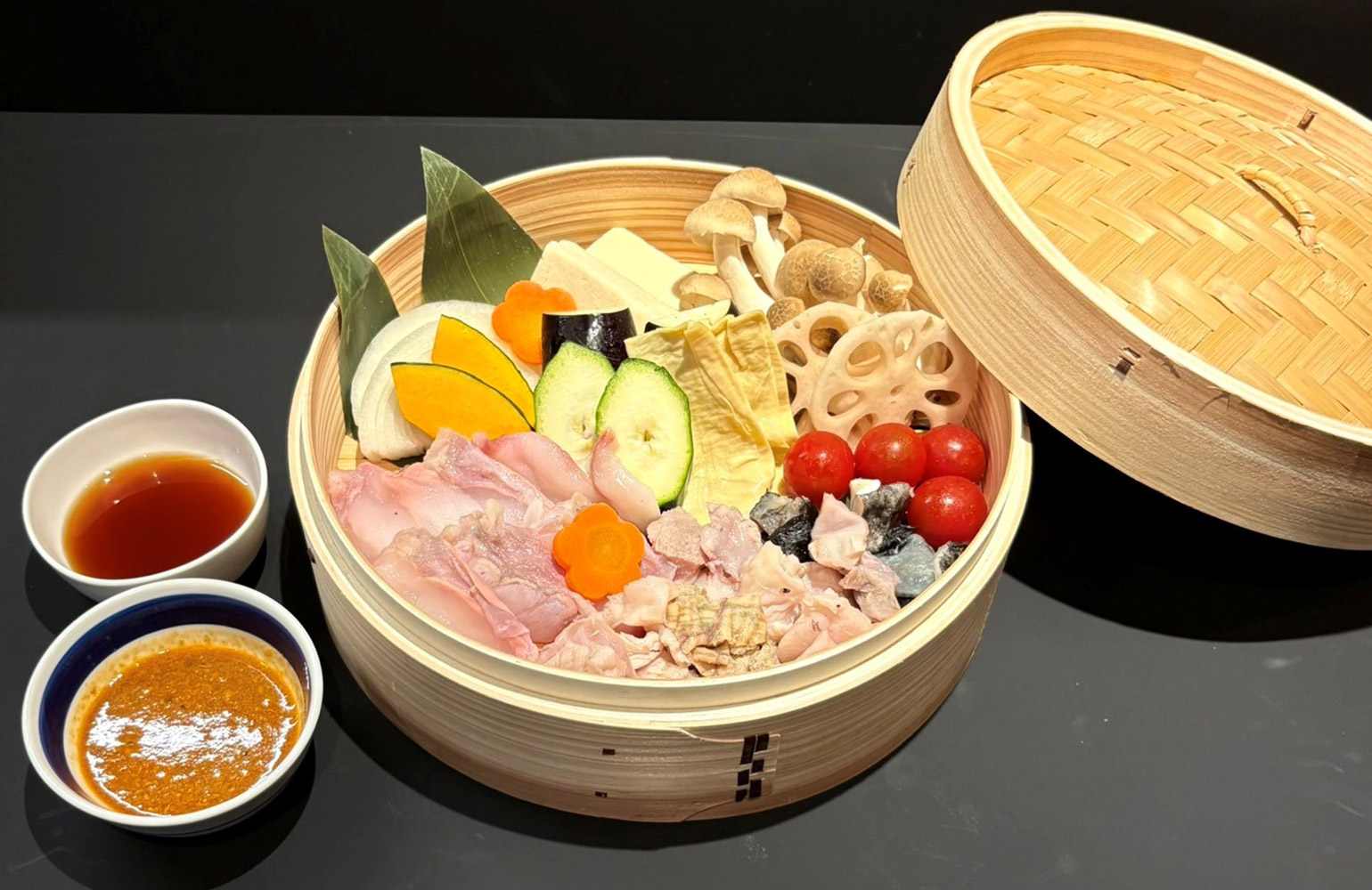水戸山翠のあんこうのせいろ蒸し